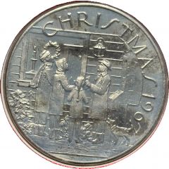 Holiday Greeting Card Medal - Christmas Carolers