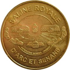 Tourist token - Monnaie de Paris - Arc-et-Senans - Saline Royale aerial view