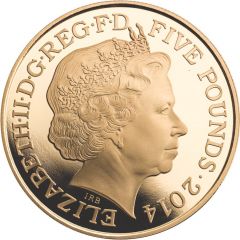 5 Pounds - Elizabeth II British Expeditionary Force, Gold Proof
