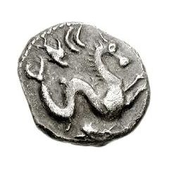 Silver 10 Asses Facing right