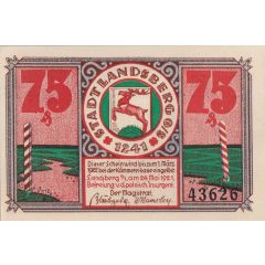 75 Pfennigs Landsberg in Oberschlesien