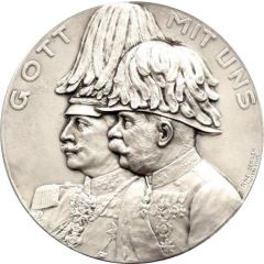 Medal - Wilhelm II and Franz Joseph VIRIBUS UNITIS 1915