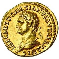 Aureus - Domitian P M TR POT III IMP V COS X P P