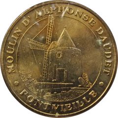 Monnaie de Paris Tourist Token - Fontveille Moulin d`Alphonse Daudet
