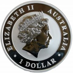 1 Dollar - Elizabeth II 4th Portrait - Australian Kookaburra