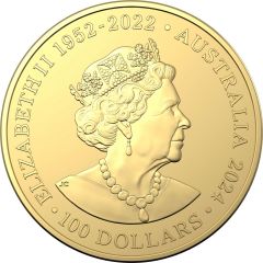 100 Dollars In the name of Elizabeth II, 6th Portrait - Koala - Gold Bullion