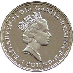 1 Pound - Elizabeth II 3rd portrait, 1/2 oz Fine Silver