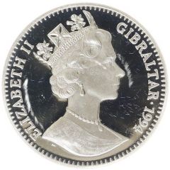 1 Crown - Elizabeth II Tackling player with ball, Silver Proof