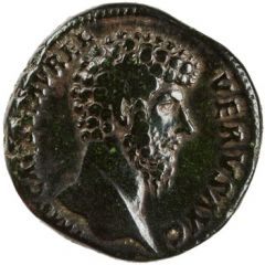 Sestertius - Lucius Verus and Marcus Aurelius CONCORD AVGVSTOR TR P II COS II S C