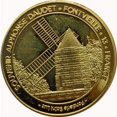 Jeton touristique - Fonderie Saint Luc - Fontevieille - Alphonse Daudet Le moulin