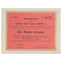 50 Kroner Kings Bay Coal Company