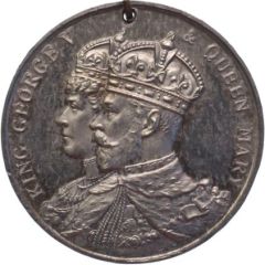 Medal - George V Coronation, Burnley, white metal
