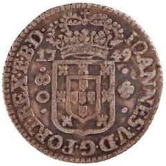 80 Réis - João V State of Grão-Pará and Maranhão, Crown with 4 Arches, Lisbon Mint