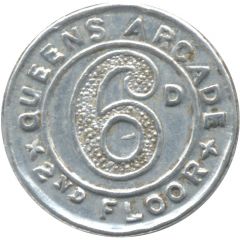 Token - Queens Arcade 6d Auckland Miniature Golf Club