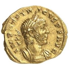 Aureus - Tetricus I Bust right; VIRTVS