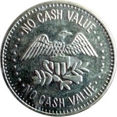 Token - No Cash Value Eagle, Horseshoe Star, 25 mm, Small dots