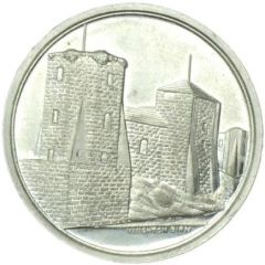 Award Newport School Attendance Medal, white metal