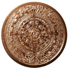 1 Ounce Copper Aztec Calendar