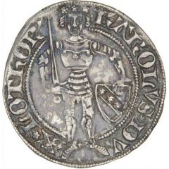 Groschen - Charles II shield and alerions