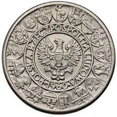 100 Zlotys Polish Millennium Trial Strike Ni faces right with eagle + small eagle