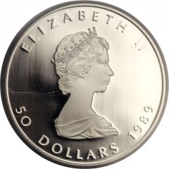 50 Dollars - Elizabeth II 2nd Portrait, 1 oz. Platinum Bullion Coinage