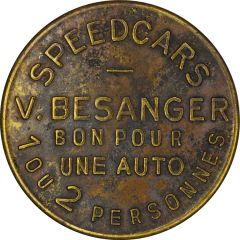 Jeton de fête forraine - Speedcars V. Besanger