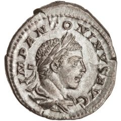 Denarius - Elagabalus P M TR P II COS II P P, Providentia