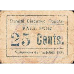 25 Céntimos Villanueva de Castellón