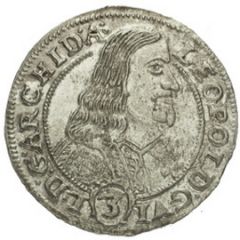 3 Kreuzers - Leopold Wilhelm von Österreich Kremsier