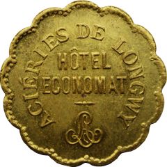 20 Centimes - Hôtel Economat Aciéries de Longwy