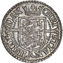 4 Skilling Dansk - Christian IV Flat topped shield