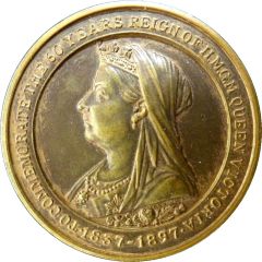 Medal - Victoria Diamond Jubilee; A. Fenwick, gilt white metal