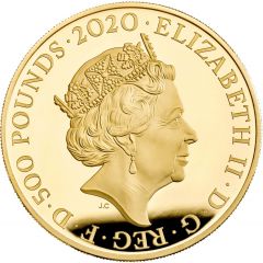 500 Pounds - Elizabeth II The band Queen, Gold Proof