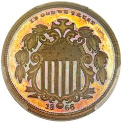 5 Cents `1866 Shield Nickel` Pattern