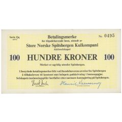 100 Kroner Great Norwegian Spitsbergen Coal Company