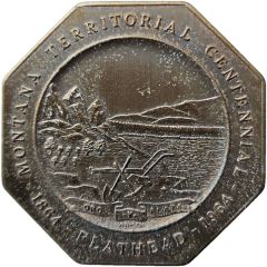 Medal - Montana Territorial Centennial Flathead, Montana