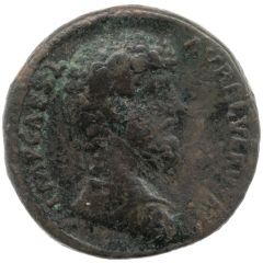 Sestertius - Lucius Verus and Marcus Aurelius LIB AVGVSTOR TR P COS II S C, Liberalitas