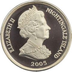 1 Crown - Elizabeth II The Queen Mother, young, blue dress