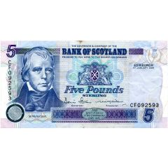5 Pounds Bank of Scotland