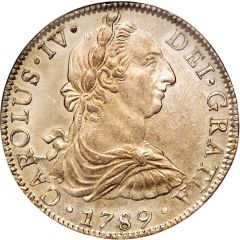 8 Reales - Carlos IV Numeral IV, Carlos III portrait