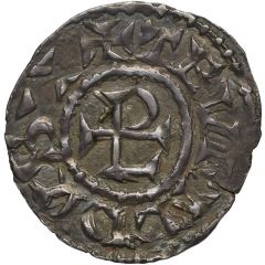 Denier - Theobald with Rudolph III as king of Burgundy