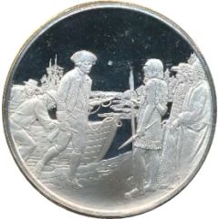 Medallion - Postmasters 200th Anniversary of James Cook`s Arrival in Western Canada