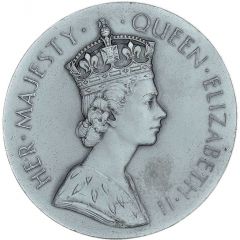 Medal - Elizabeth II Coronation, Turner & Simpson, silver, 77mm
