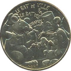 Jeton Touristique - Monnaie de Paris - Jean de la Fontaine - Le Rat des Villes et le Rat des Champs
