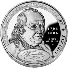 1 Dollar Benjamin Franklin Tercentenary, Founding Father