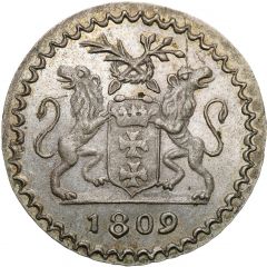 1/5 Gulden - Marshal Lefebvre French Occupation, Trial Strike