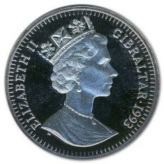 2 Crowns - Elizabeth II Japanese Royal Wedding - Peacocks in profil, Silver Proof