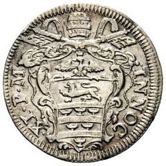 1 Grosso - Innocent XI NOCET MINVS - Polygonal cartouche