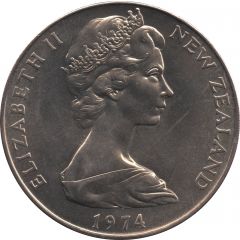 1 Dollar - Elizabeth II 2nd Portrait, New Zealand Day