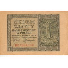 1 Zloty German occupation